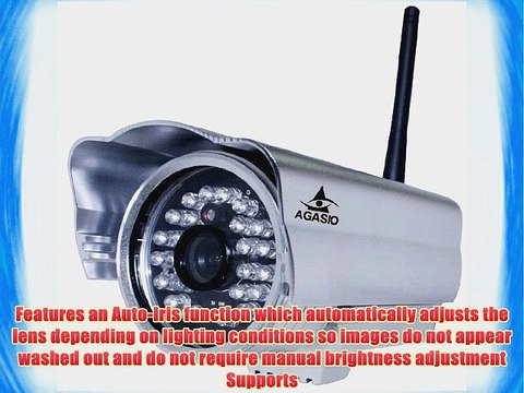 Agasio A602W Outdoor Wireless IP Camera with IR-Cut Off Filter for TRUE COLOR Images (Not Washed