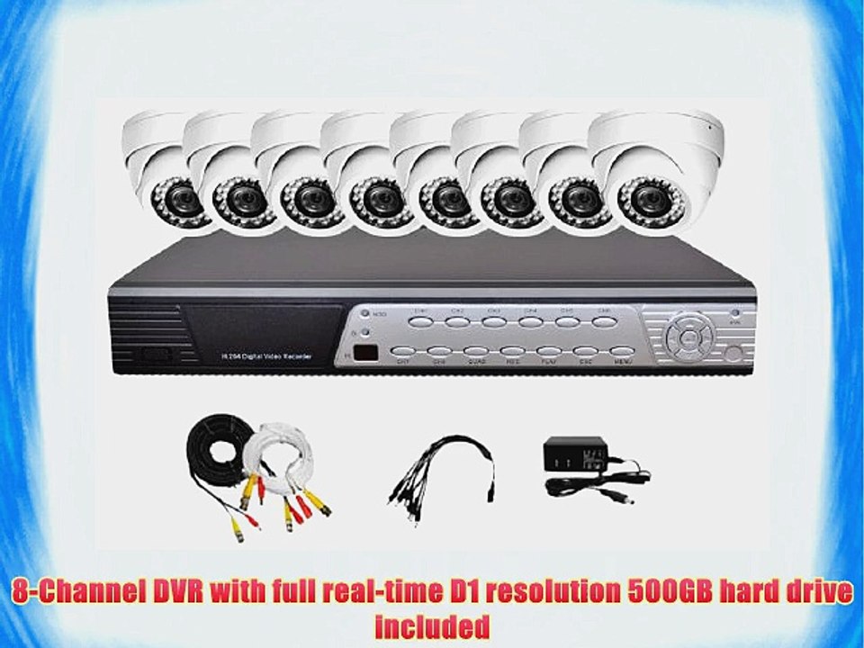 iPower Security SCCMBO0008-500G 8 Channel 500GB HDD Full D1 DVR Security Surveillance System