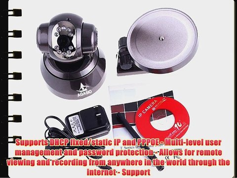 Agasio M166I Wireless WiFI IP Camera with IR-Cut Filter Two-Way Audio Pan/Tilt Night-Vision