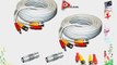 ACELEVEL 2 PACK PREMIUM 100Ft.THICK BNC EXTENSION CABLES FOR ZMODO SYSTEMS WHITE