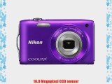 Nikon COOLPIX S3300 16 MP Digital Camera with 6x Zoom NIKKOR Glass Lens and 2.7-inch LCD (Purple)