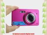 Meily(TM) 3.0 Inch Touch Screen LCD 15MP Digital Video Camera 5x Optical Zoom DC (Hot Pink)