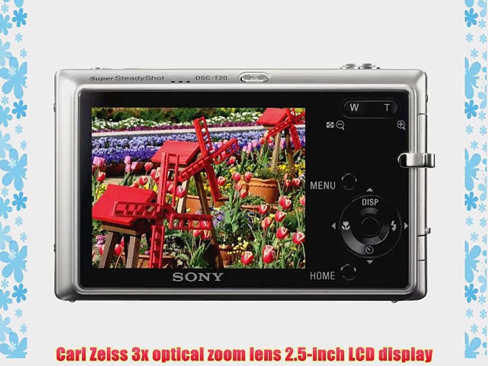 Sony Cybershot DSC-T20 8.1MP Digital Camera with 3x Optical Zoom and Super Steady Shot (Silver)