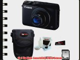 Canon PowerShot N100 Digital Camera (Black)   16GB Memory Card   Standard Medium Digital Camera
