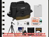 Canon 100EG Digital SLR Camera Case Gadget Bag   LP-E8 Battery   Tripod   Accessory Kit for