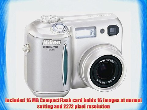 Nikon Coolpix 4300 4MP Digital Camera w/ 3x Optical Zoom
