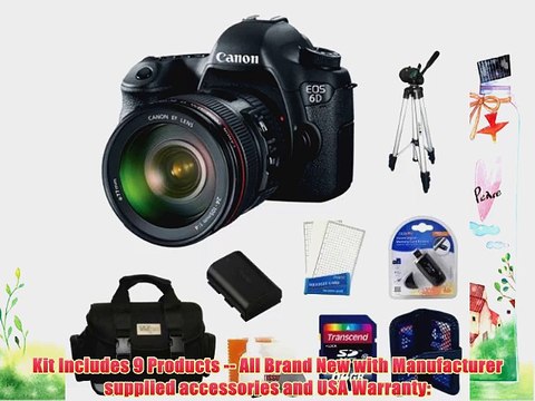 Canon EOS 6D SLR Digital Camera with Canon 24-105mm f/4.0L IS USM AF Lens 64GB Master Kit