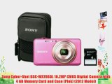 Sony Cyber-Shot DSC-WX70BDL 16.2MP CMOS Digital Camera with 4 GB Memory Card and Case (Pink)