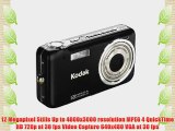 Kodak Easyshare V1233 12.1MP Digital Camera with 3x Optical Zoom (Black)