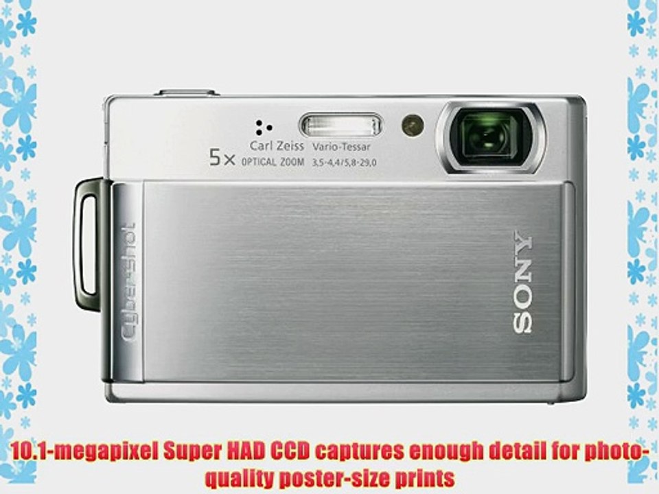 Sony Cybershot DSCT300 10.1MP Digital Camera with 5x Optical Zoom with Super Steady Shot (Silver)