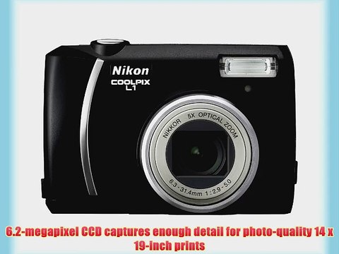 Nikon Coolpix L1 6.2MP Digital Camera with 5x Optical Zoom (Black)