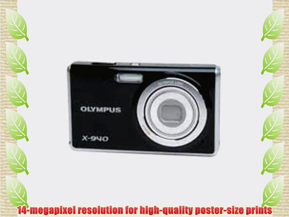 Olympus X-940 14MP Digital Camera with 4x Wide Angle Zoom and 2.7-inch LCD (BLACK)