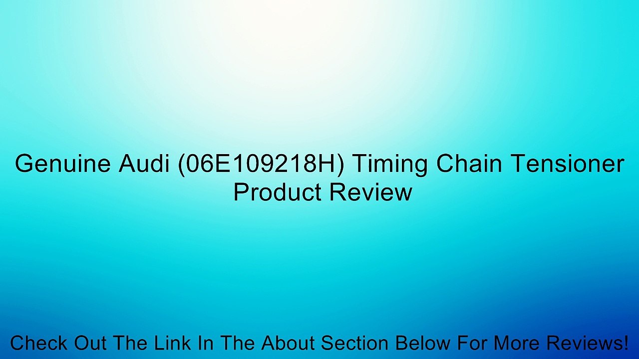 Genuine Audi (06E109218H) Timing Chain Tensioner Review