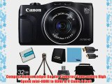 PowerShot SX700 HS 16.1MP HD 1080p Digital Camera Black Ultimate Kit Includes Camera memory