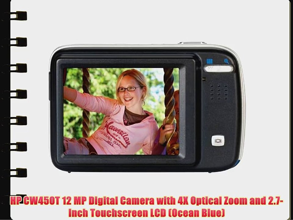 HP CW450T 12 MP Digital Camera with 4X Optical Zoom and 2.7-Inch Touchscreen LCD (Ocean Blue)