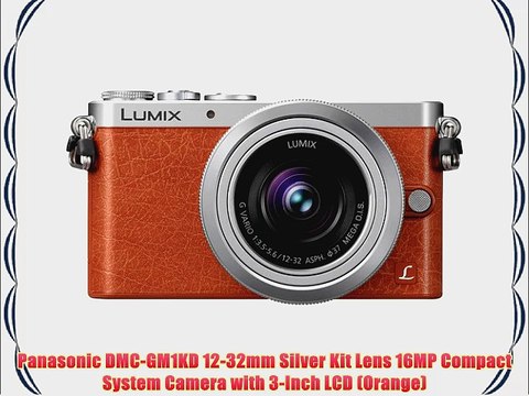 Panasonic DMC-GM1KD 12-32mm Silver Kit Lens 16MP Compact System Camera with 3-Inch LCD (Orange)