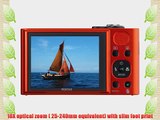 Pentax Optio RZ-18 16 MP Digital Camera with 18x Optical Zoom - Orange