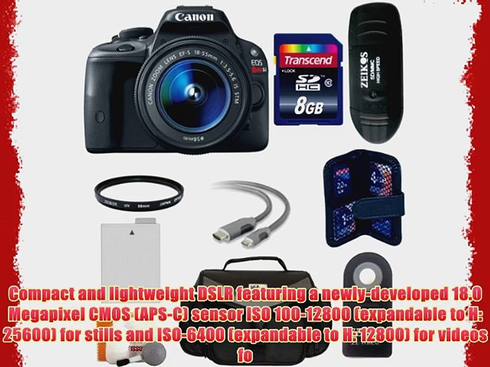 Canon EOS Rebel SL1 Digital SLR Camera with EF-S 18-55mm f/3.5-5.6 IS STM Lens   8GB Kit --