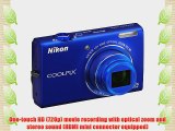 Nikon COOLPIX S6200 16 MP Digital Camera with 10x Optical Zoom NIKKOR ED Glass Lens and HD