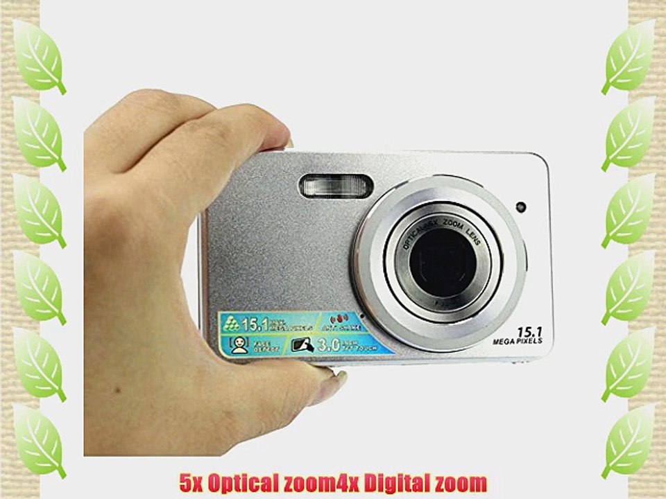 Meily(TM) 3.0 Inch Touch Screen LCD 15MP Digital Video Camera 5x Optical Zoom DC (Silver)