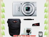 Canon PowerShot ELPH 150 IS Digital Camera (Silver)   16GB Memory Card   Standard Medium Digital