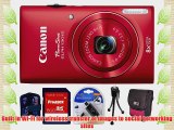 Canon PowerShot ELPH 130 IS 16.0 MP Digital Camera (Red)   8 GB Kit