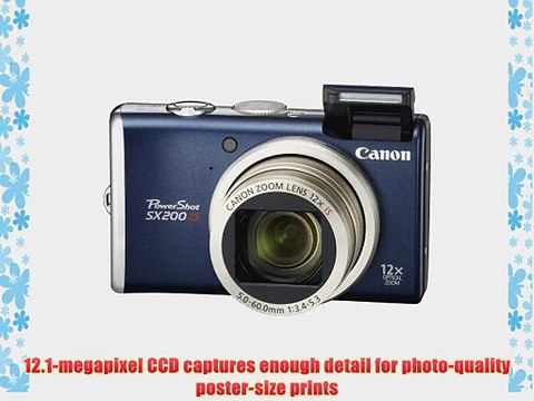 Canon PowerShot SX200IS 12.1 MP Digital Camera with 12x Wide Angle Optical Image Stabilized