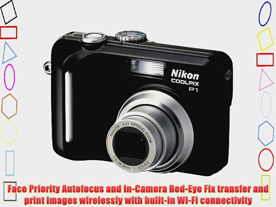 Nikon Coolpix P1 8MP Digital Camera with 3.5x Optical Zoom (Wi-Fi Capable)