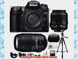 Pro Pack: Includes Nikon D7000 16.2MP CMOS Digital SLR DX Format with 2 VR Lenses and SSE 16GB