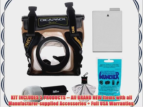 DiCAPac WP-S5 Waterproof Underwater Housing Case with LP-E8 Battery LED Torch Accessory