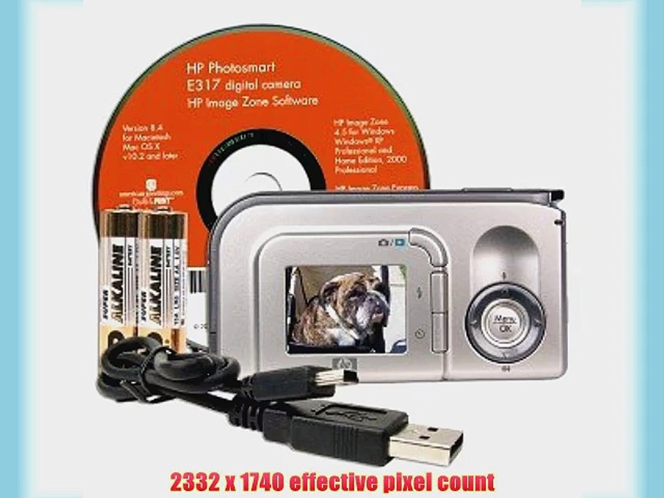 HP Hewlett Packard Photosmart E317 5MP 4x Digital Zoom Camera