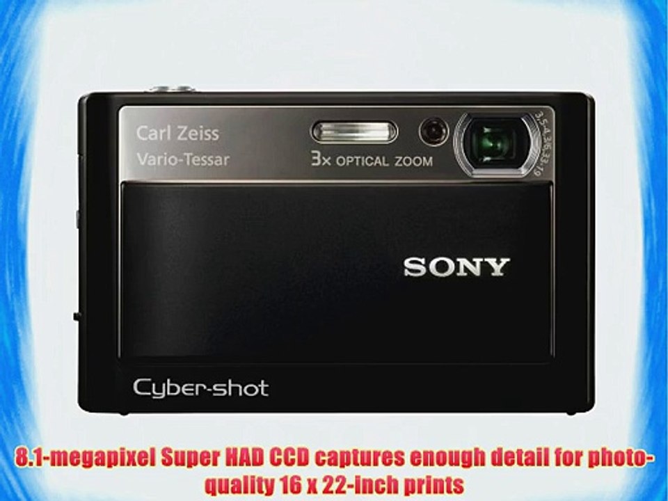 Sony Cybershot DSC-T20 8MP Digital Camera with 3x Optical Zoom and Super Steady Shot (Black)