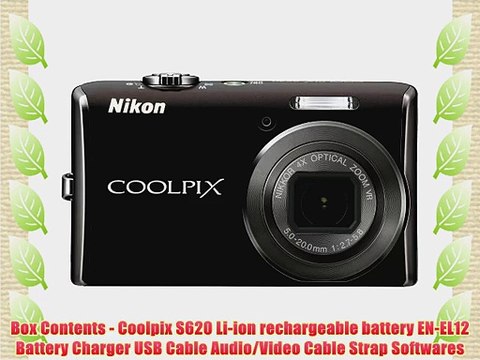 Nikon Coolpix S620 12.2MP Digital Camera with 4x Optical Vibration Reduction (VR) Zoom and