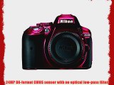 Nikon D5300 24.2 MP CMOS Digital SLR Camera with Built-in Wi-Fi and GPS Body Only (Red)