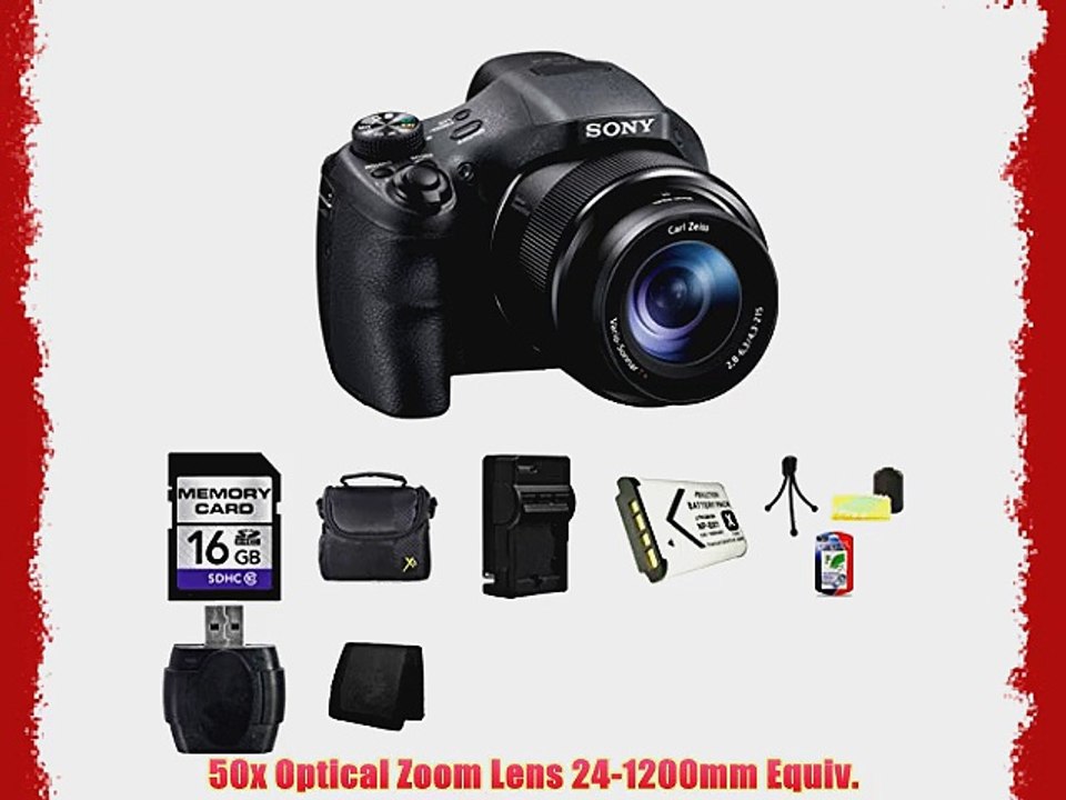 Sony Cyber-shot DSC-HX300 DSCHX300 DSC-HX300/B DSC-HX300V Digital Camera 16GB Package