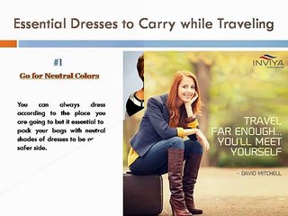 Essential Dresses to Carry while Traveling