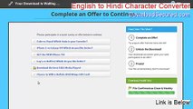 English to Hindi Character Converter Cracked (Free of Risk Download 2015)