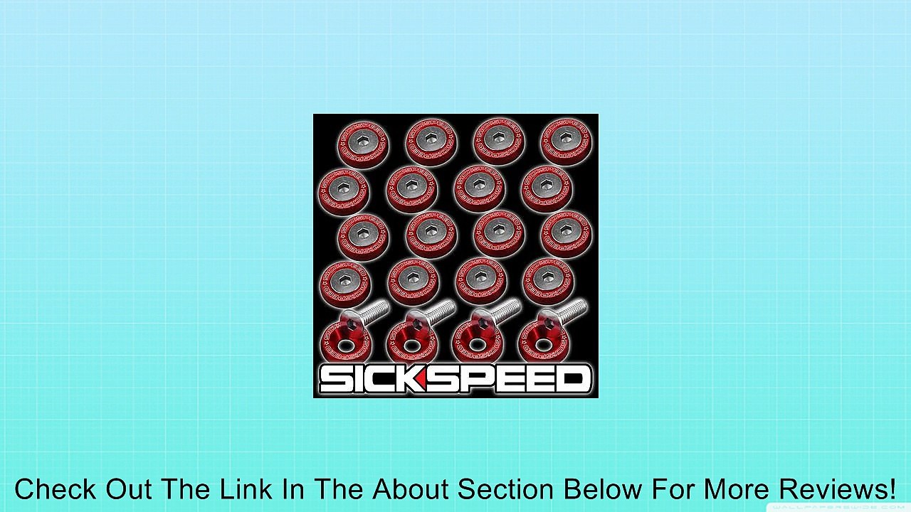 Red 20 Pc Billet Aluminum Fender/Bumper Washer/Bolt Engine Bay Dress Up Review