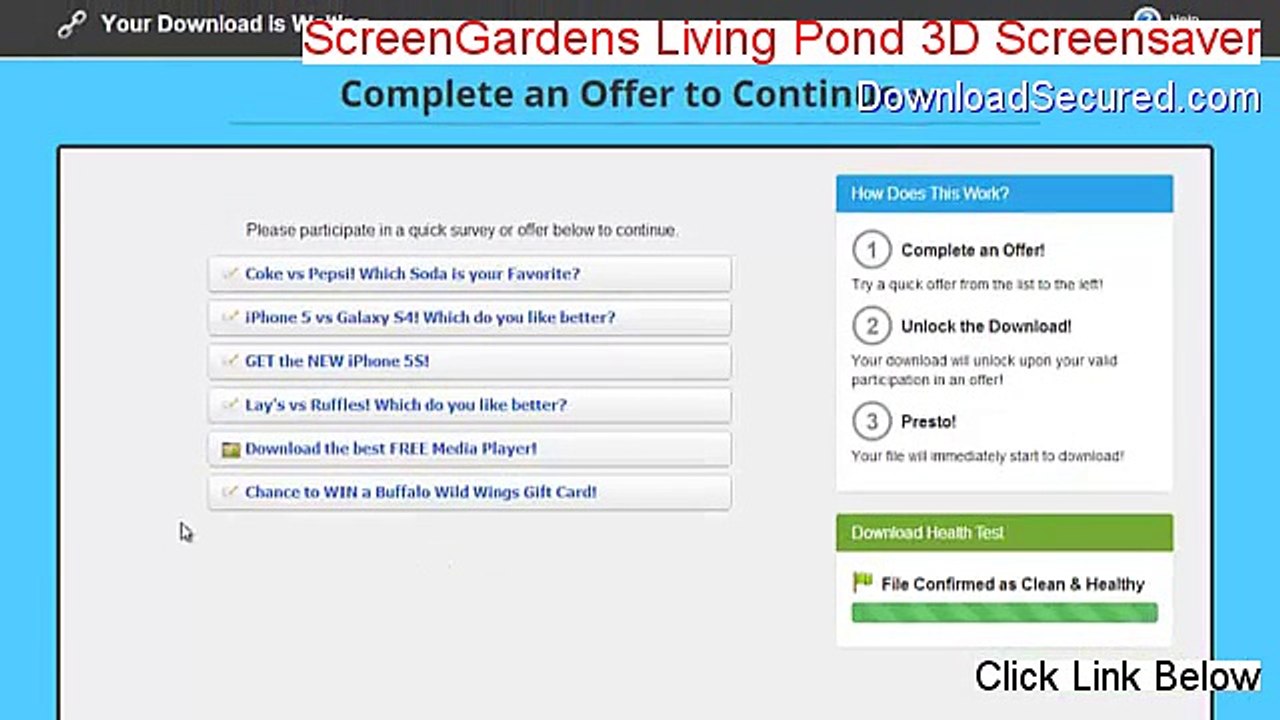 ScreenGardens Living Pond 3D Screensaver Download [Legit Download 2015]
