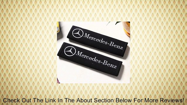 D&R� Set of 2 Seat Belt Covers Shoulder Pads For Mercedes Benz Silver Review