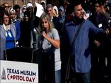 Une femme interrompt le discours d'un representant Musulman pendant le Muslim Capitol day aux USA