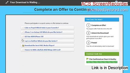 ACS ScreenRecorder Keygen (Free of Risk Download)