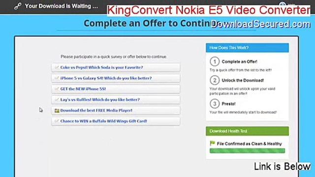 KingConvert Nokia E5 Video Converter Free Download - Download Here