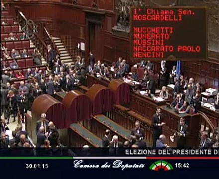 Roma - Elezione del Presidente della Repubblica - Votazione (30.01.15)