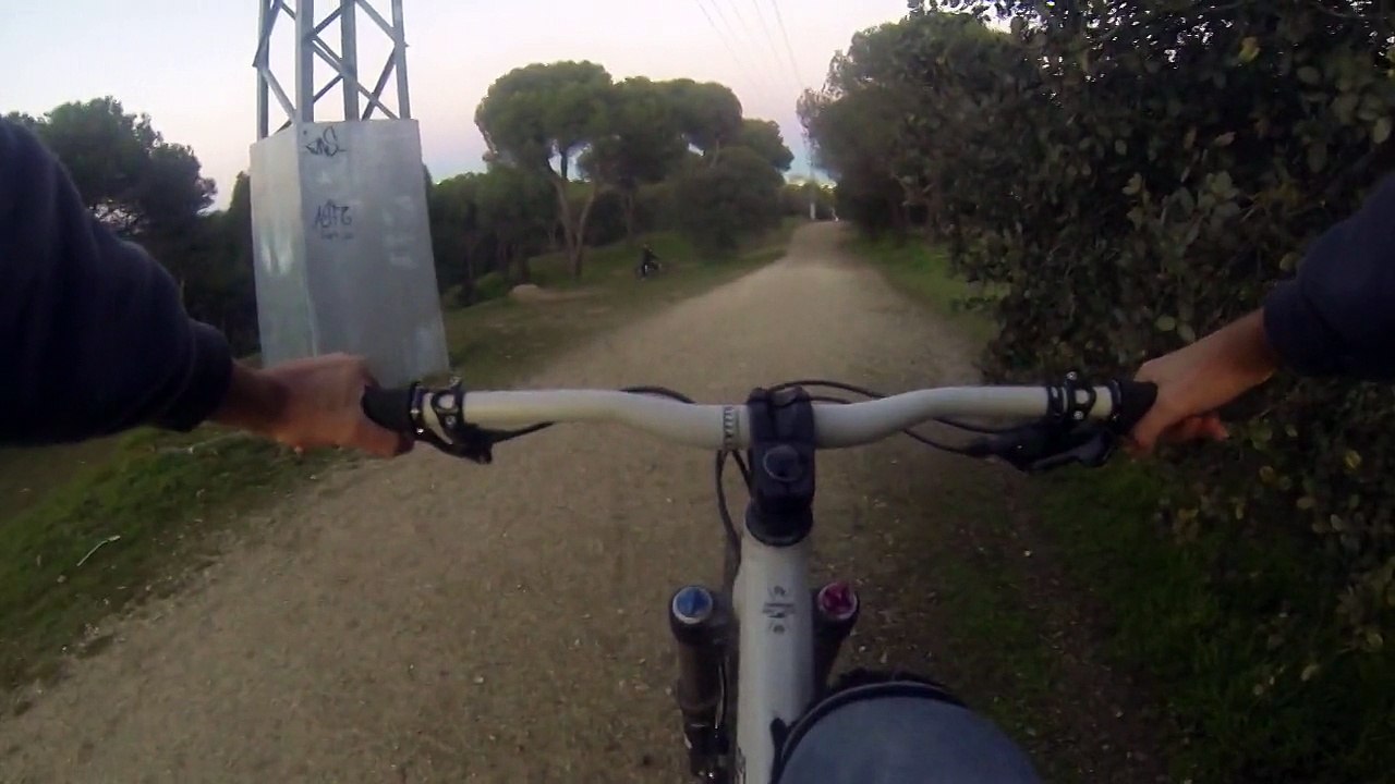 downhill run at local track
