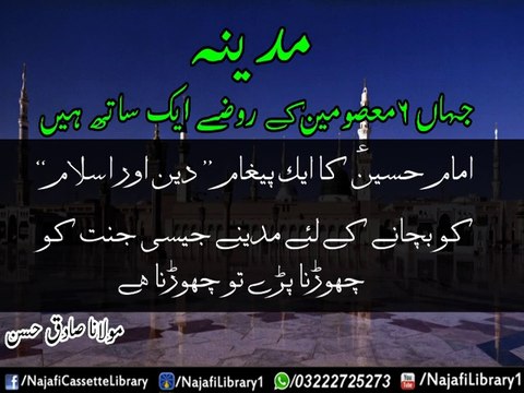 Imam Hussain a.s Ka Peghaam !! Maulana Sadiq Hassan !!