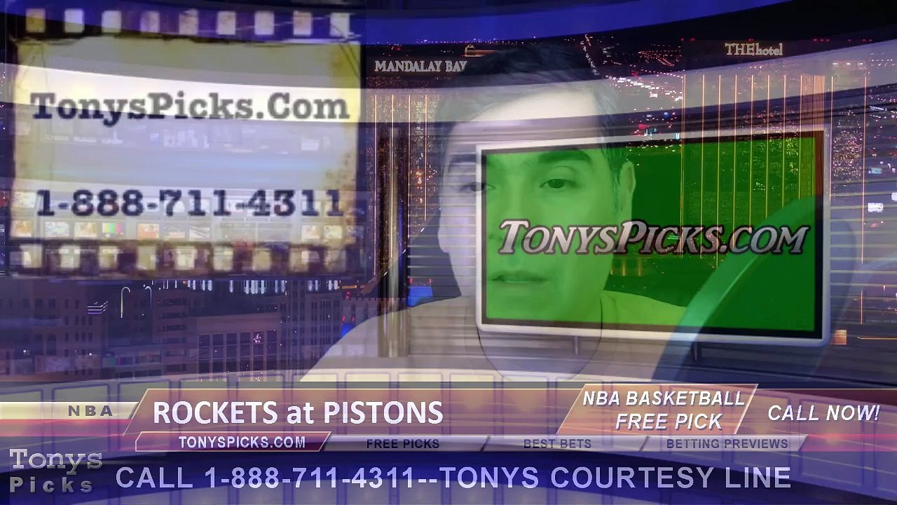 Detroit Pistons vs. Houston Rockets Free Pick Prediction NBA Pro Basketball Odds Preview 1-31-2015