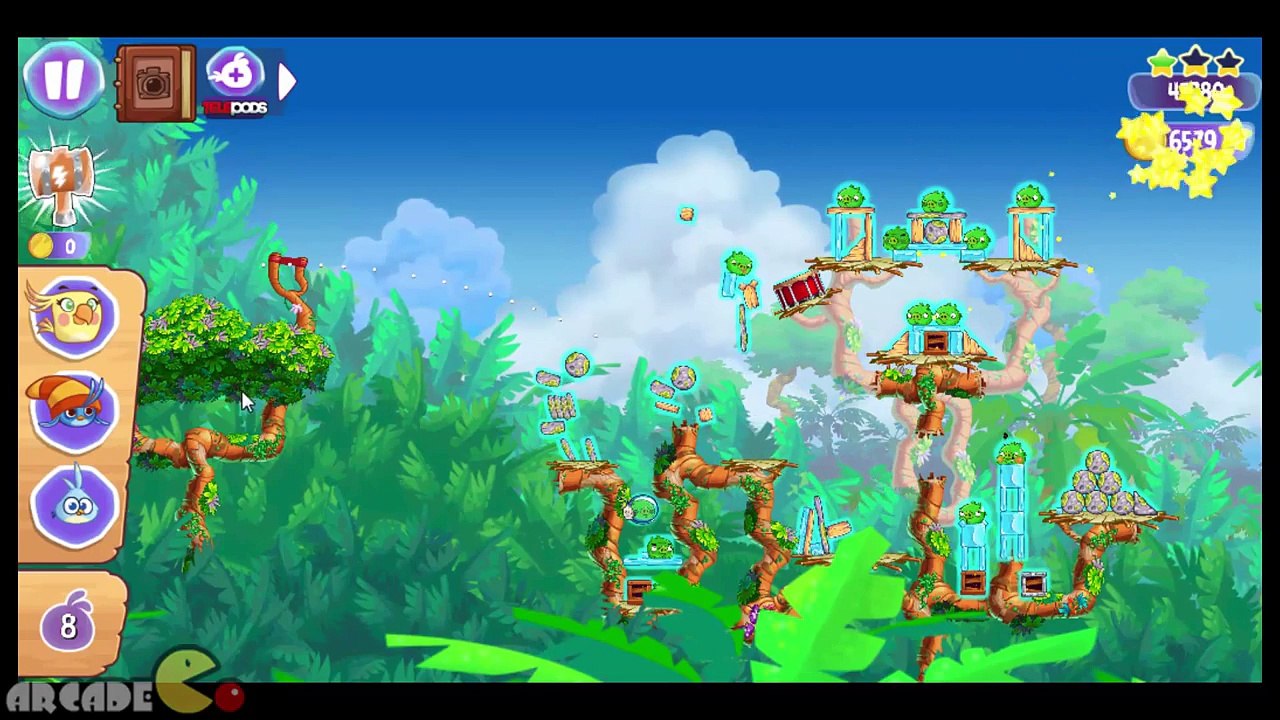 Angry Birds Stella - UNLOCKED Cursed Pig Level 22 Golden Map Walkthrough Part 38