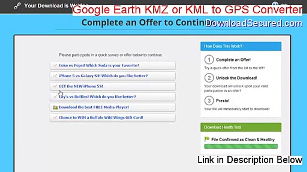 Google Earth KMZ or KML to GPS Converter Cracked - Instant Download