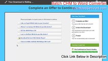 Batch CHM to Word Converter Full Download - Free of Risk Download